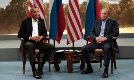 President Obama and Russin President Vladimir Putin at a joint press conference in Dublin last week. Credit: Newsbusters