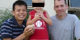 Peter Truong (left) and Mark Newton (right) with their victim in 2010.