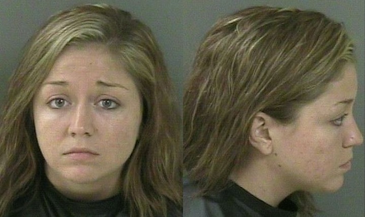 Kaitlyn Hunt's mug shot, after she turned herself in Monday night.